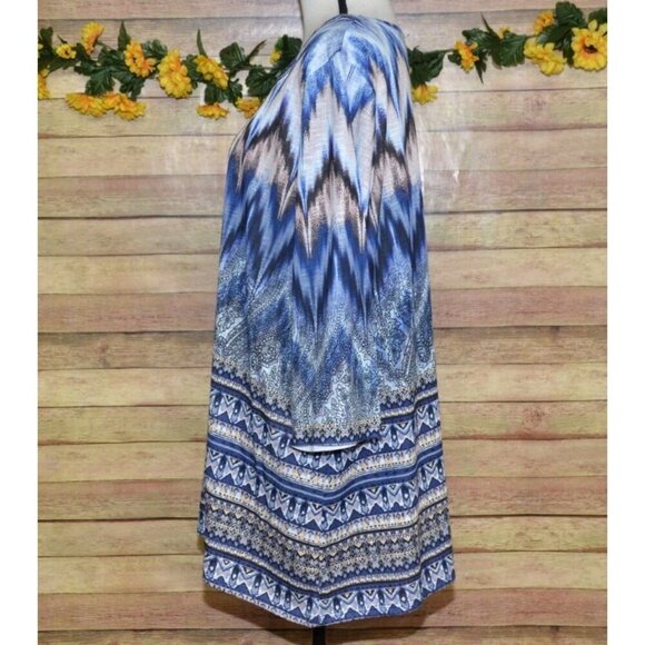 Catherines Womens Blue Embroidered Beaded Blouse Tunic Top Plus Size 1X 18 20W - Picture 7 of 13